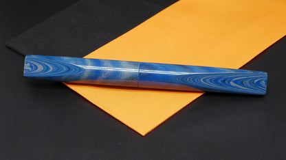 Prospector - Large –  Nikko blue gray ripple ebonite- #8 nib