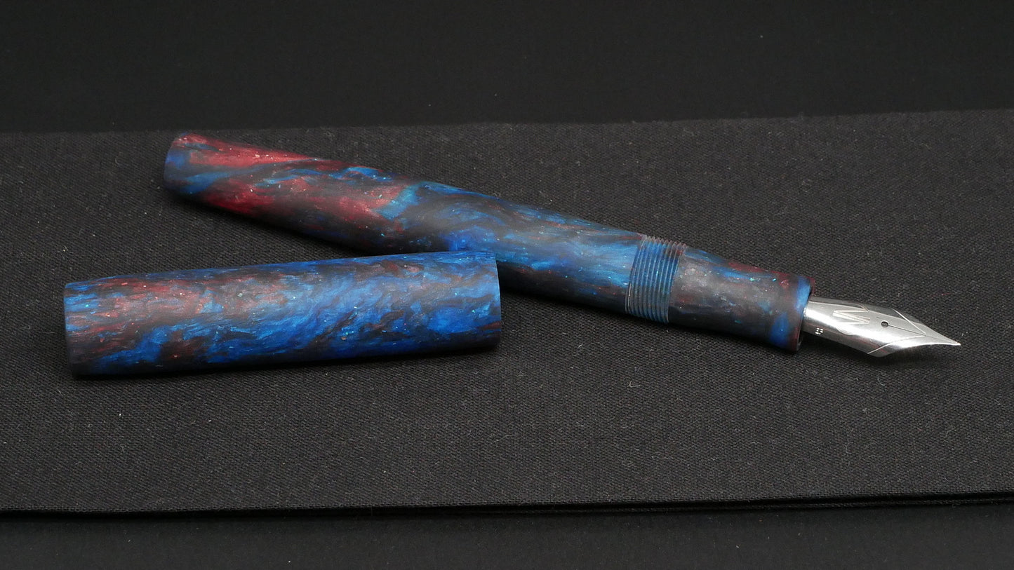 Orville - small - Brooks Blue & Red resin - matte - #6 nib