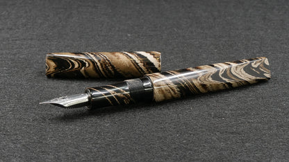 Prospector - Small - Nikko Coffee & Cream swirl ebonite - Jowo #6 nib