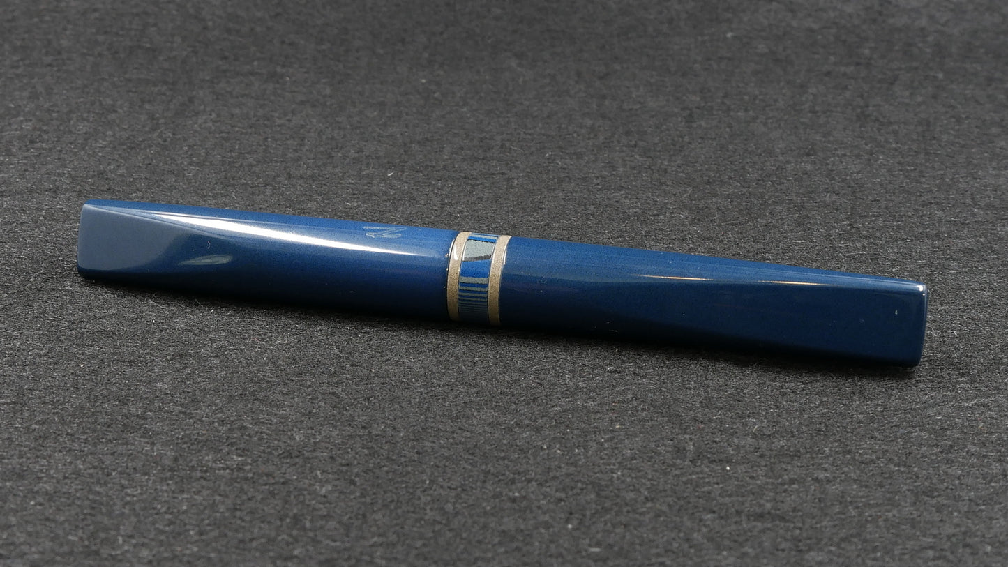 Prospector - Small - Nikko blue, beige, and lined blue/gray ebonite - Jowo #6 nib