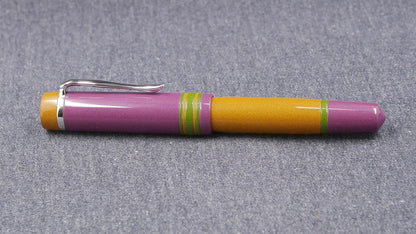 Knickerbocker - Medium - Nikko Purple, Amber, Matcha Green ebonite #6 nib