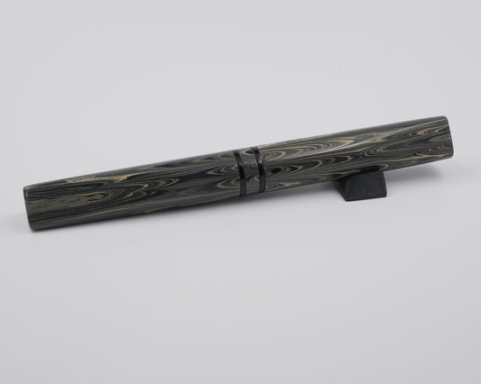 Prospector - Medium - SEM Sand ripple and black ebonite- Jowo #6 nib