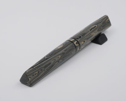 Prospector - Medium - SEM Sand ripple and black ebonite- Jowo #6 nib