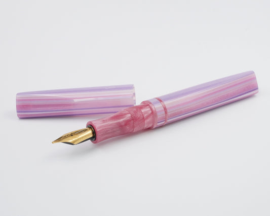 Prospector - Medium - D Squared Arts Candy Stiper & Solid Pink resins - Jowo #6 nib