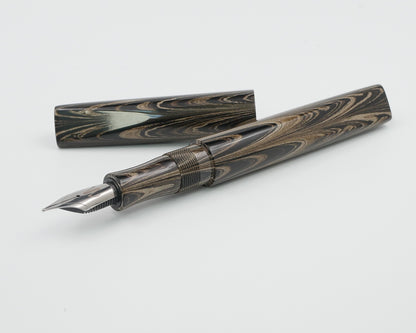 Prospector - Small - Nikko Black and White ebonite - Jowo #6 nib