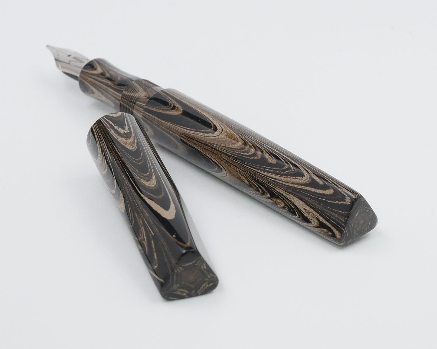 Prospector - Small - Nikko Black and White ebonite - Jowo #6 nib