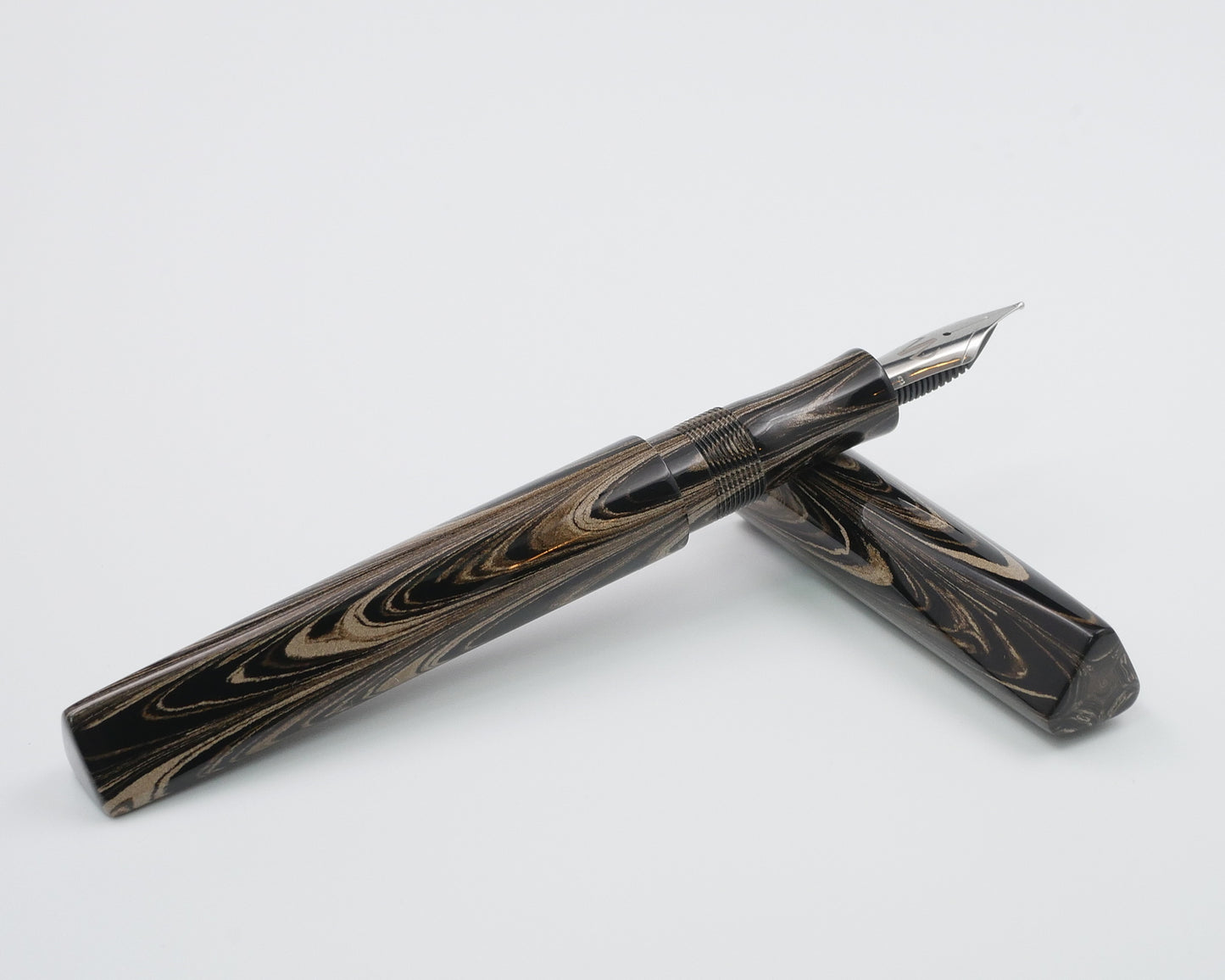 Prospector - Small - Nikko Black and White ebonite - Jowo #6 nib