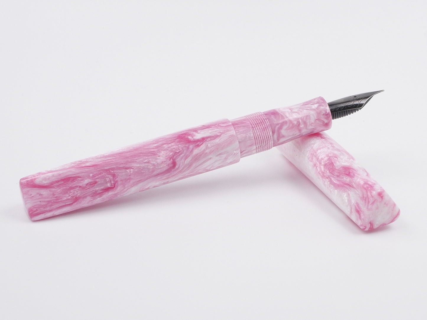 Prospector - Medium - Brooks Pink n White resin - Jowo #6 nib