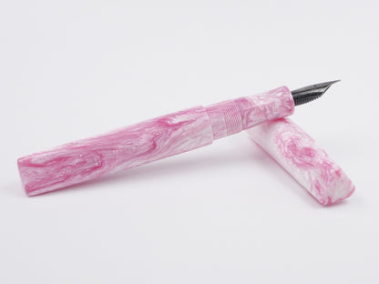 Prospector - Medium - Brooks Pink n White resin - Jowo #6 nib