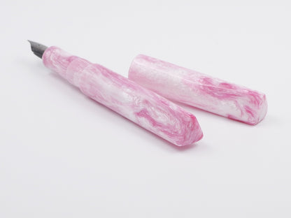 Prospector - Medium - Brooks Pink n White resin - Jowo #6 nib