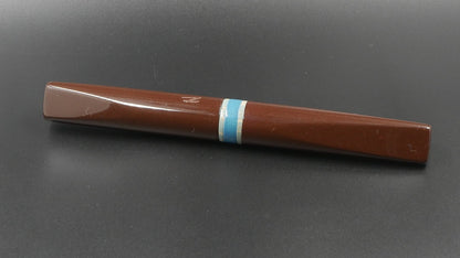 Prospector - Medium - Nikko Chocolate Brown and Light Blue, SEM Light Camo ebonites - Jowo #6 nib