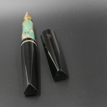 Prospector - Medium - SEM Jungle and Solid black ebonite - Jowo #6 nib