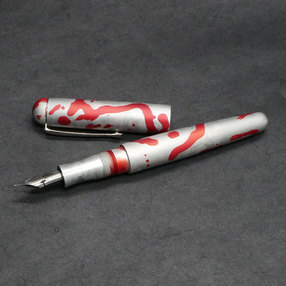 Majestic - Small - Ashley Anodized Aluminum Red over Silver - clip - #6 nib