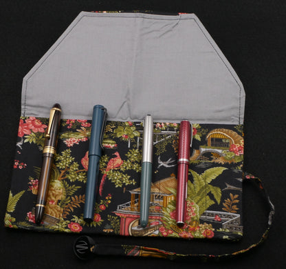 Pen Wrap - 5 pens - Asian gardens