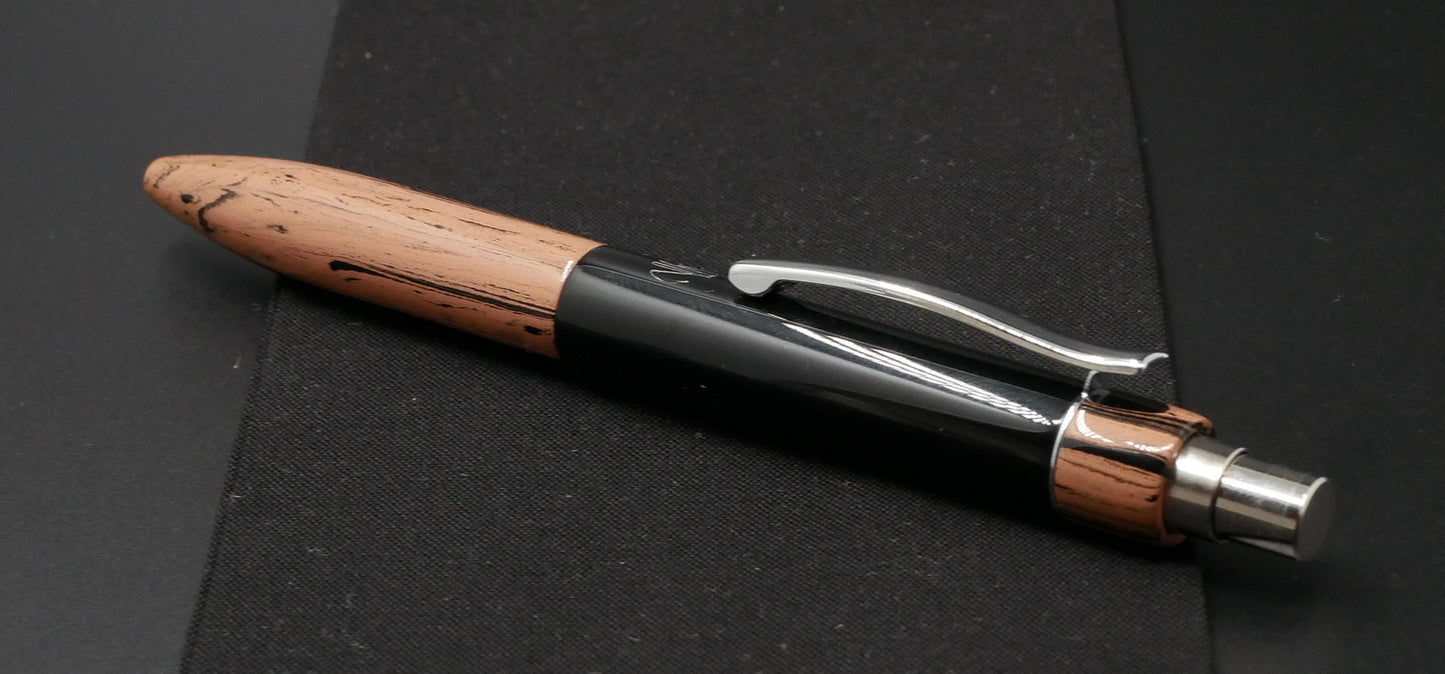 Preston Ballpoint - Beige ebonite, black acrylic