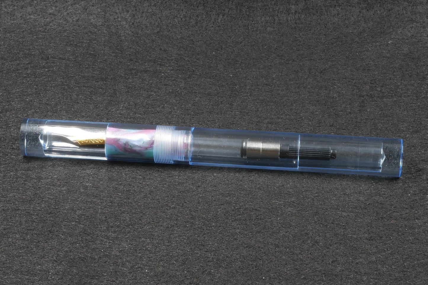 Shinobi - small - Clear blue and CORRL Creations resin section - Jowo #6 nib
