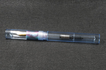 Shinobi - small - Clear blue and CORRL Creations resin section - Jowo #6 nib