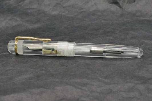 Sumpter - Large - Clear and Wheat Fields acrylics - cast clip - #6 nib