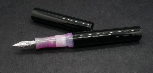 Eastman -Small – Black acrylic and D Squared Glowstix resin- #6 nib