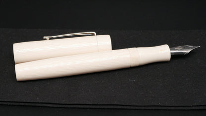 Orville - Medium - Faux Ivory resin - clip - #6 nib