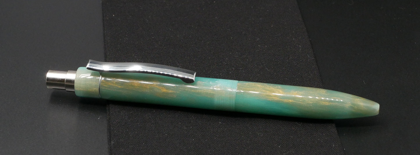 Preston Ballpoint - D Squared Gold Green resin  -