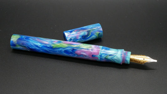 Hale - Small - Corrl Turqouise Abalone resin - Jowo #6 nib