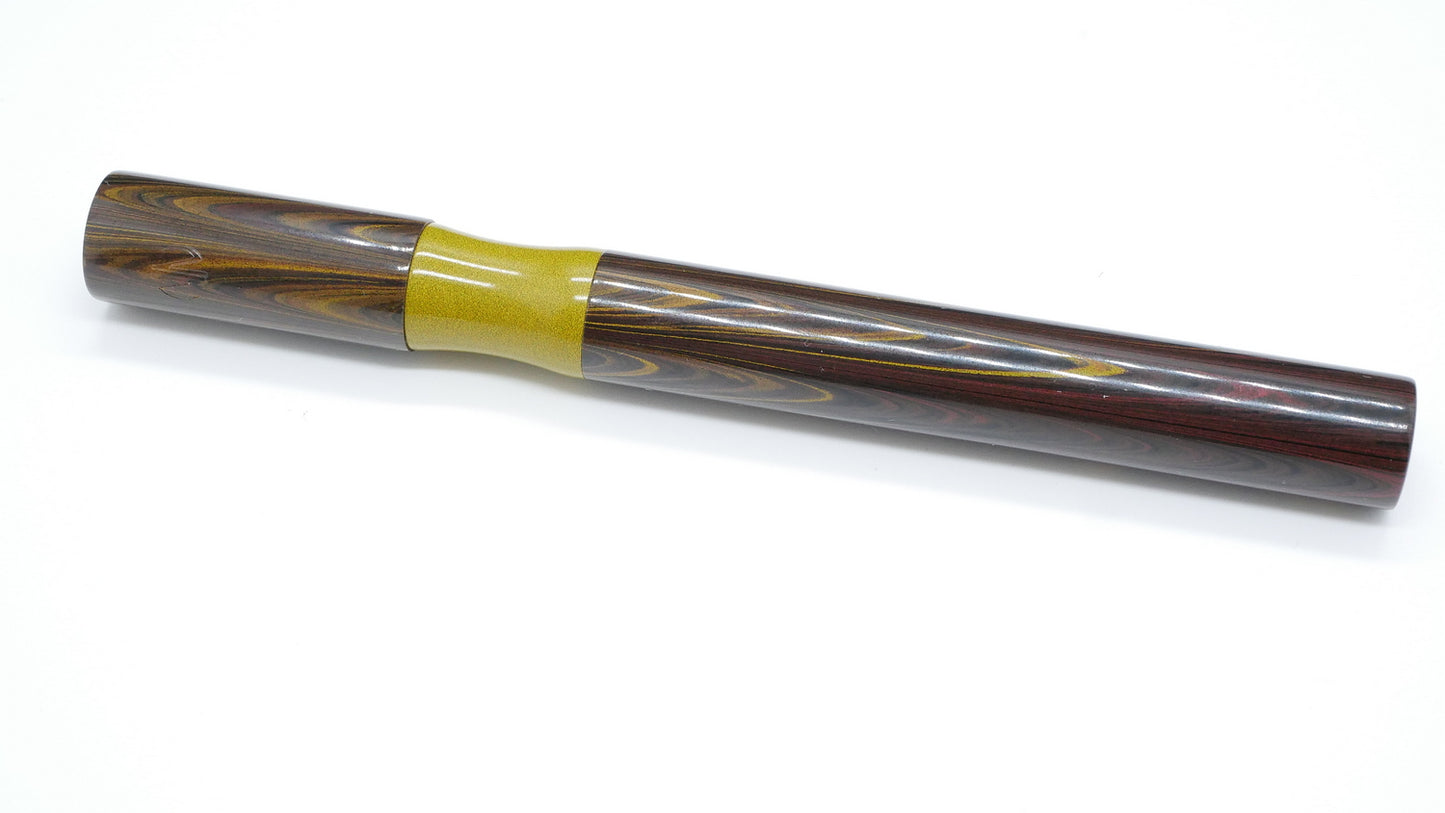 Hale - Small -  Nikko Yellow and Autumn ebonite - Bock #6 nib