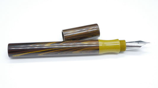 Hale - Small -  Nikko Yellow and Autumn ebonite - Bock #6 nib