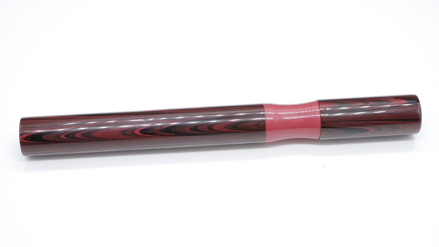 Hale - Small -  Nikko Red Ripple ebonite - Bock #6 nib