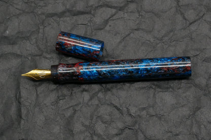 Hale - Oversize – Carolina Pen Co Red & Blue resin - Jowo #6 nib