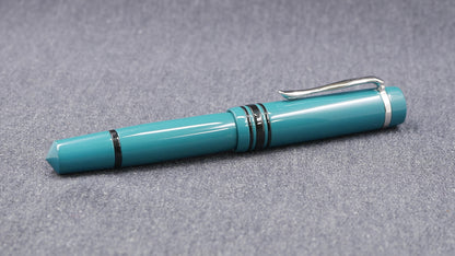 Knickerbocker - Medium - SEM Petrol and black ebonite - #6 nib
