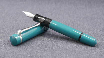 Knickerbocker - Medium - SEM Petrol and black ebonite - #6 nib