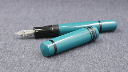 Knickerbocker - Medium - SEM Petrol and black ebonite - #6 nib