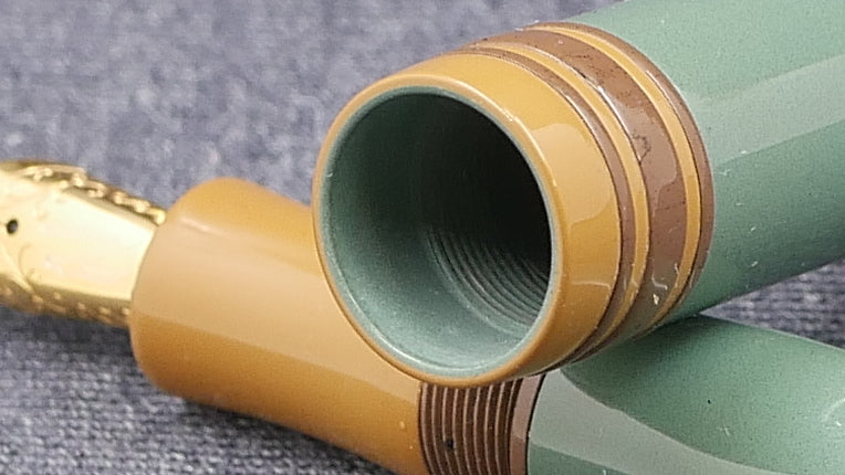 Knickerbocker - Medium - SEM Honey, Reed Green, Nougat ebonite - #6 nib