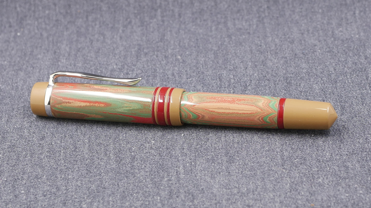 Knickerbocker - Medium - SEM Italy, Sand, and Ponceau- #6 nib
