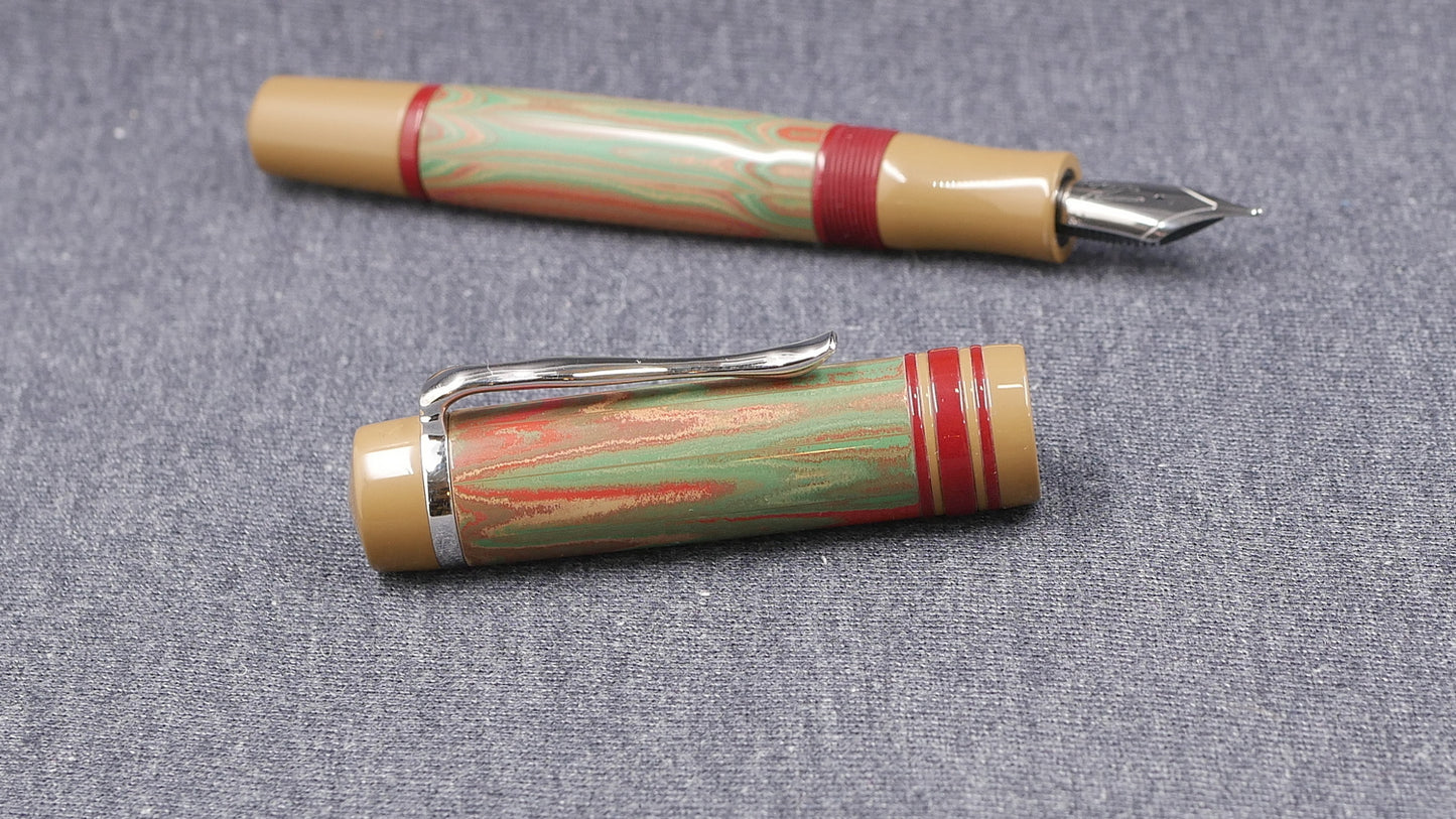 Knickerbocker - Medium - SEM Italy, Sand, and Ponceau- #6 nib