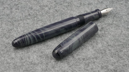 Majestic - Large - Nikko purple gray marble ebonite - Jowo #6 nib