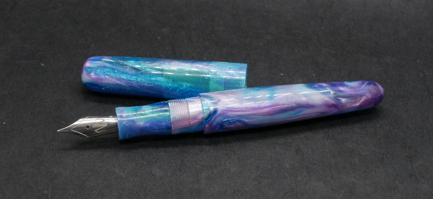 Majestic -  Medium -  D Squared Glacial Teal Borealis  resin  TWO - #6 nib