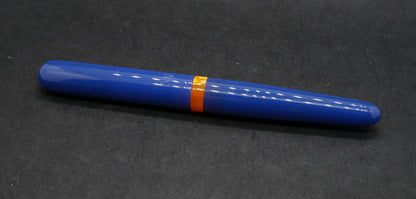 Majestic -Small – Solid blue and orange swirl acrylics - #6 nib