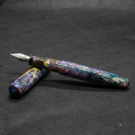 Moody - Medium – Carolina Pen Co Black PM4 resin - #6 nib