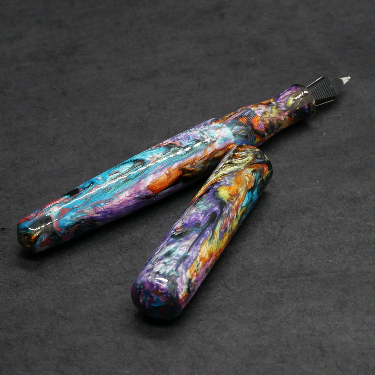 Moody - Medium – Carolina Pen Co Black PM4 resin - #6 nib