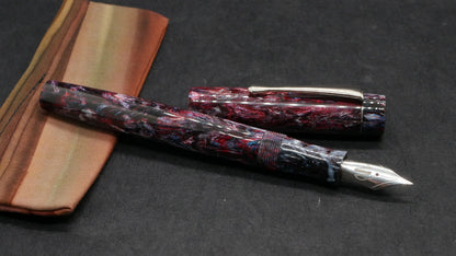 Orville - small - Motor City Pen Co Dark Heart resin - clip - #6 nib