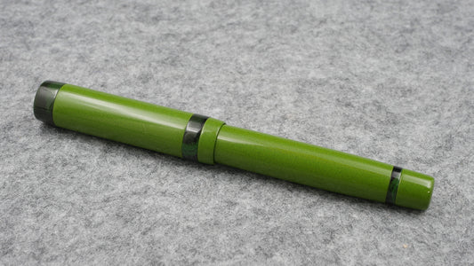 Orville - Medium - Nikko Light Green & Green Marble ebonite - optional clip - Jowo #6 nib