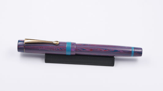 Orville - Small - SEM Taff and Petrol blue ebonites, clip, Jowo #6 nib