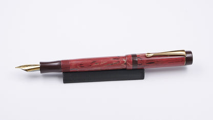 Orville - Small - SEM Vesuvius and Nikko dark brown ebonites, clip, Jowo #6 nib