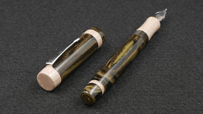 Orville - Medium - SEM Yellow marble & NYH Apple Cake ebonite - clip - Jowo #6 nib