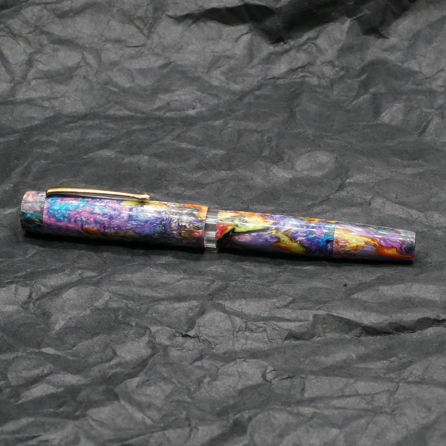 Orville - medium - Carolina Pen Co Black Primary Manipulation 4 resin - piston - clip - Jowo #6 nib