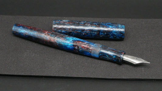 Orville - small - Carolina Pen Co. Blue & Red resin - #6 nib 3