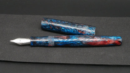 Orville - small - Carolina Pen Co. Blue & Red resin - #6 nib 3