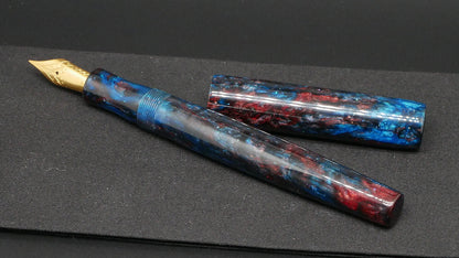 Orville - small - Brooks Blue & Red resin - #6 nib 2